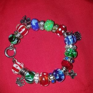 A Christmas Murano charm bracelet